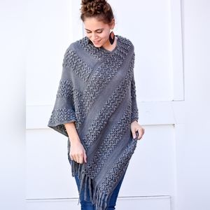 BETTER GRAY KNIT PONCHO